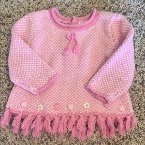 Pink Fringe Sweater